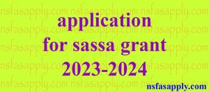 application for sassa grant 2023-2024