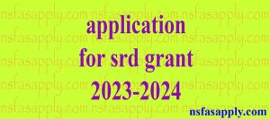 application for srd grant 2023-2024