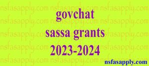govchat sassa grants 2023-2024