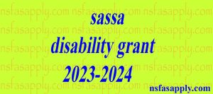 sassa disability grant 2023-2024