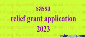 sassa relief grant application 2023