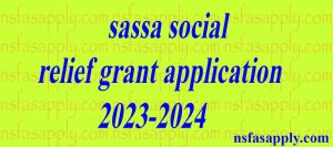 sassa social relief grant application 2023-2024