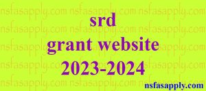 srd grant website 2023-2024