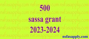 500 sassa grant 2023-2024