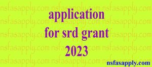 application for srd grant 2023