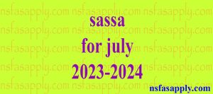 sassa for july 2023-2024