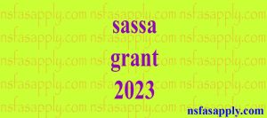 sassa grant 2023