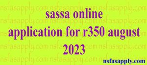 sassa online application for r350 august 2023