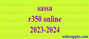 sassa r350 online 2023-2024