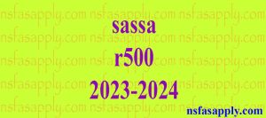 sassa r500 2023-2024