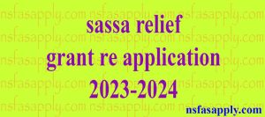 sassa relief grant re application 2023-2024