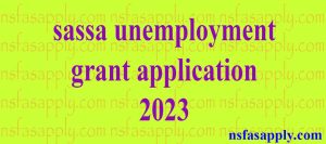 sassa unemployment grant application 2023