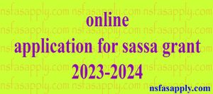 online application for sassa grant 2023-2024