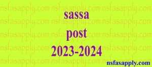 sassa post 2023-2024